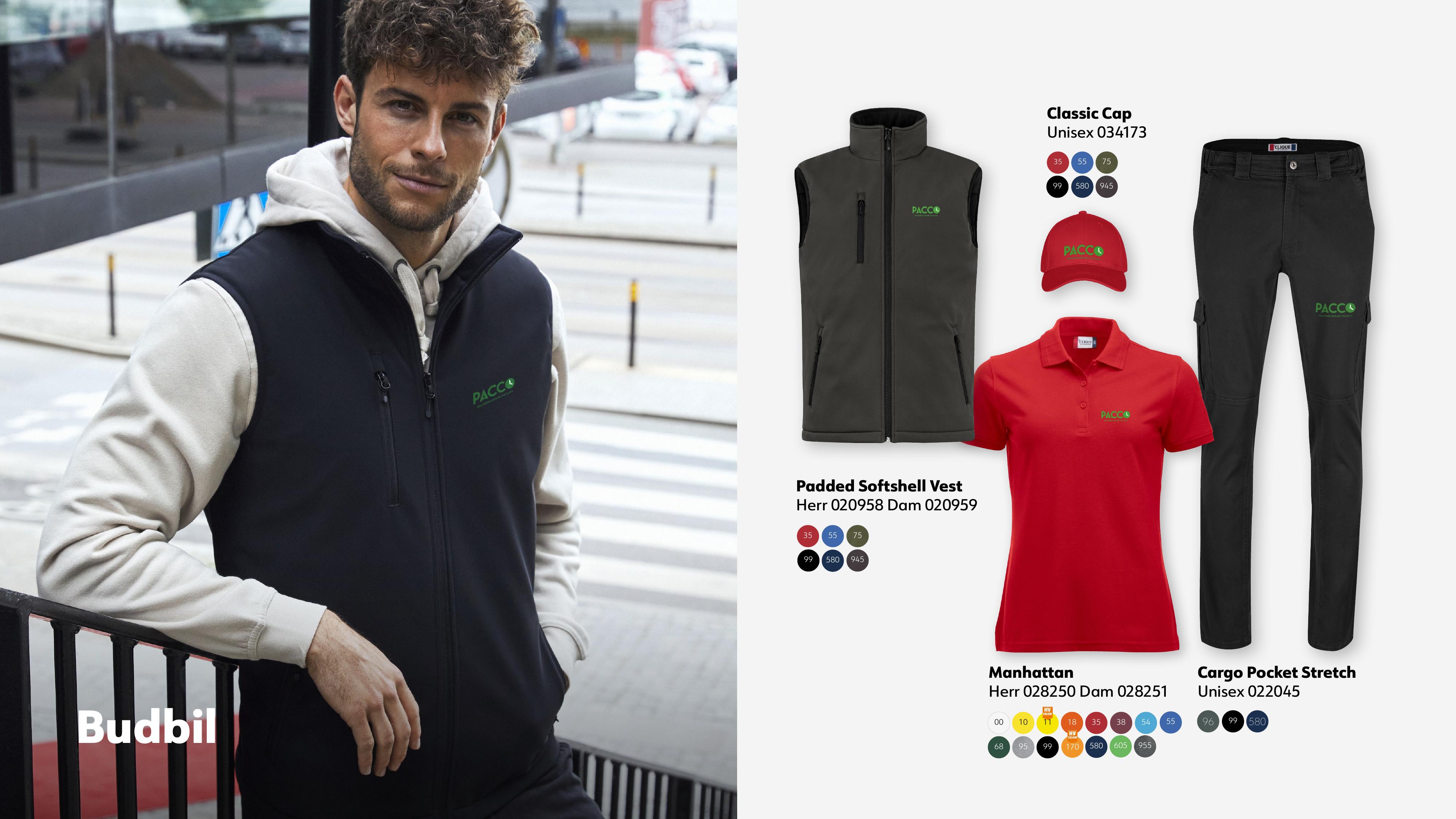 Profilkläder för budbil